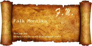 Falk Montika névjegykártya
